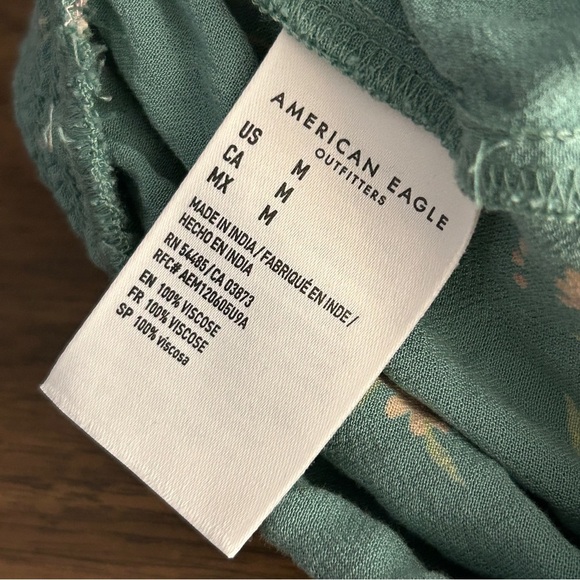 ❤️ American Eagle Outfitters Green Floral High Waist Shorts M - Picture 6 of 10